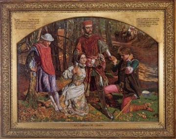  Hunt Canvas - Valentine rescuing Sylvia from Proteus British William Holman Hunt